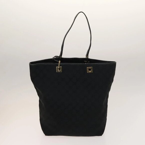 GUCCI GG Canvas Bag Leather 2Set Black Brown Auth 138508 - Picture 2 of 13